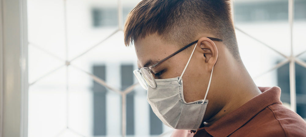man wearing mask
